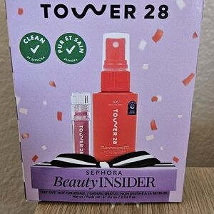 Tower 28 Coral SOS Spray and Lip Gloss Duo